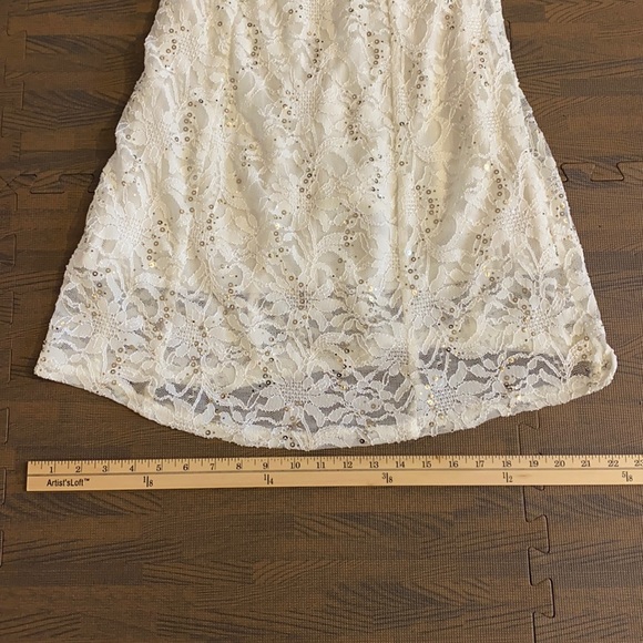 NWT | Sleeveless Ivory Lace Dress l Size 4 - Picture 3 of 13